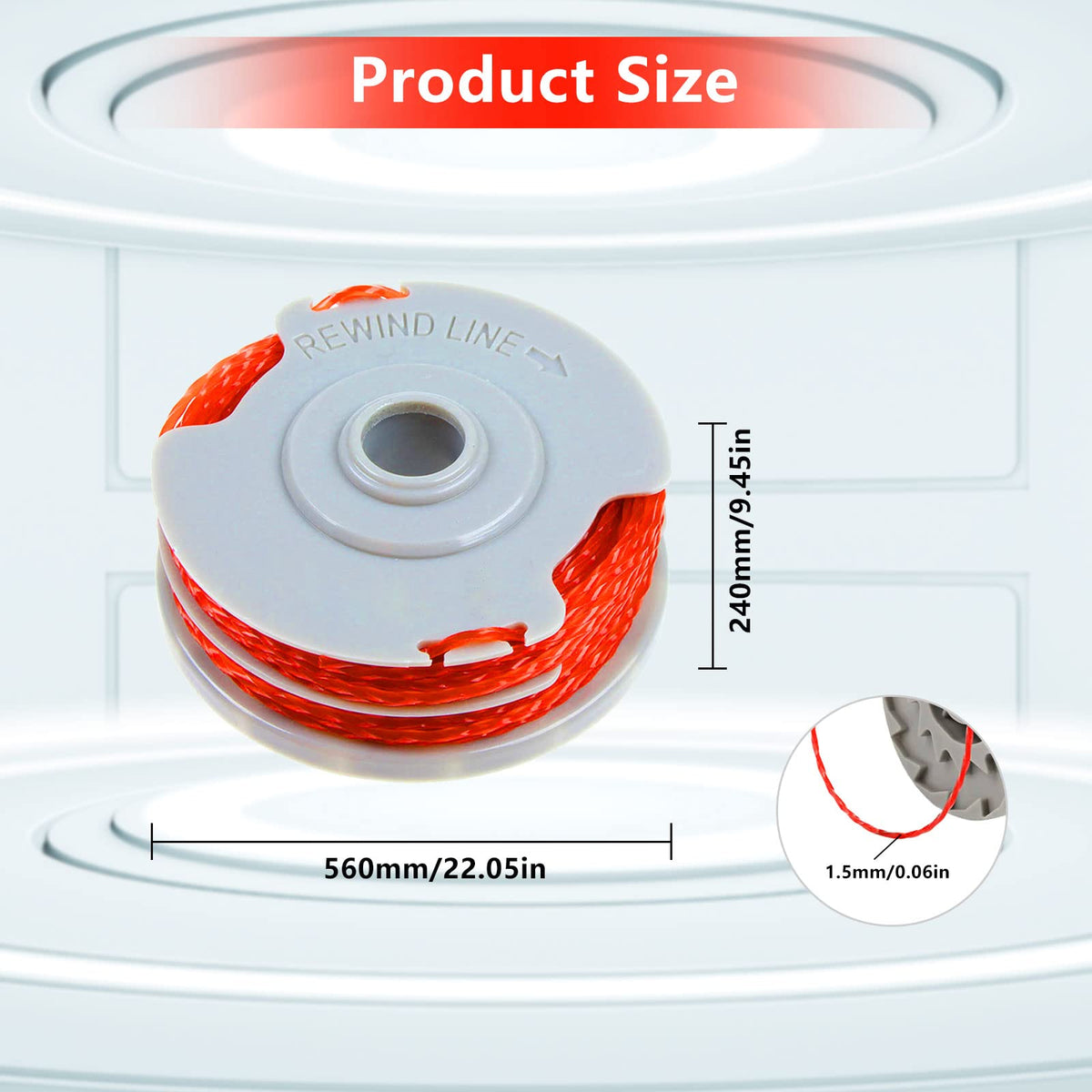 1.6mm Autofeed Strimmer Replacement Spool – Compatible with Flymo