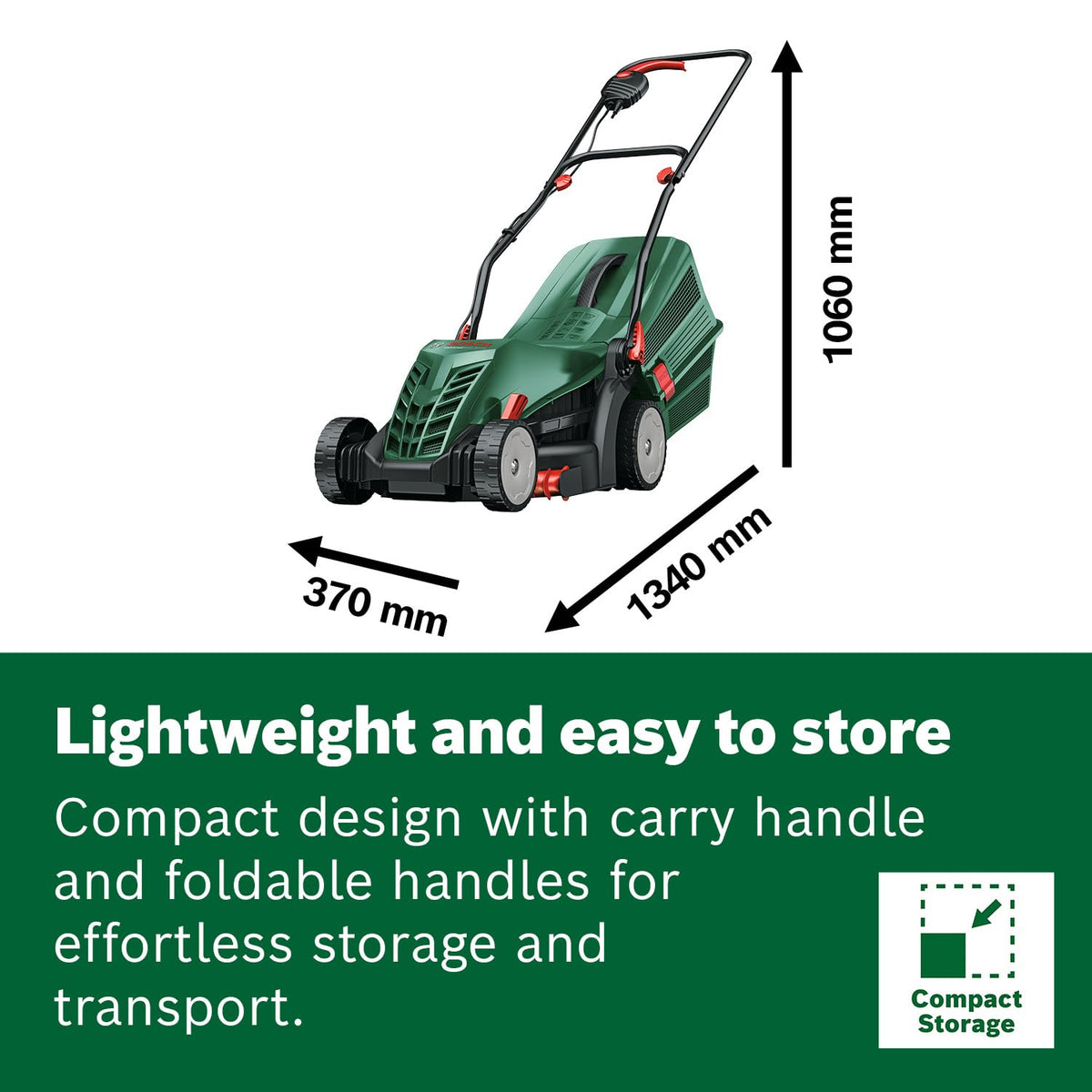 JAMESORA UniversalRotak 34-410 Corded Lawn Mower – 34cm Cutting Width