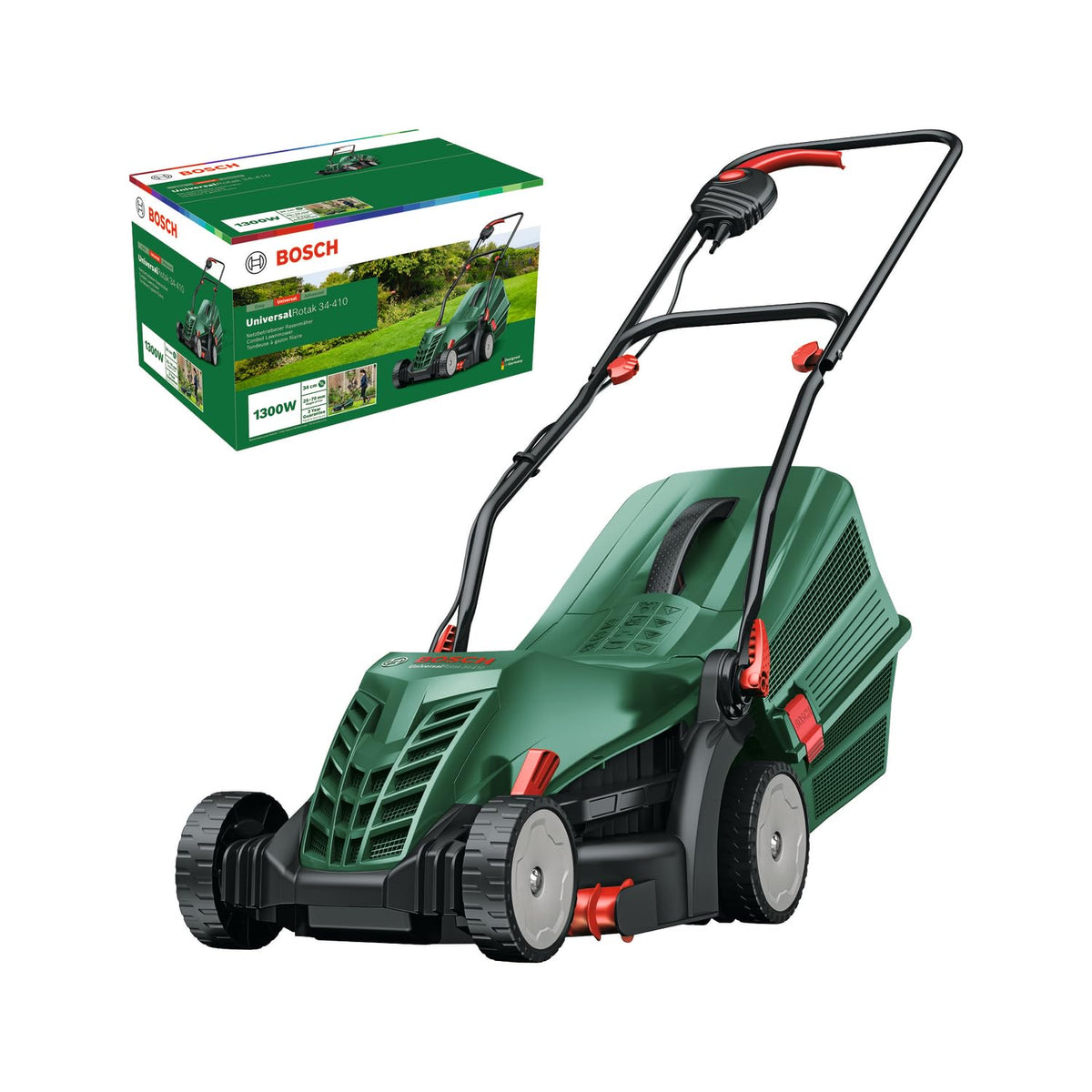 JAMESORA UniversalRotak 34-410 Corded Lawn Mower – 34cm Cutting Width